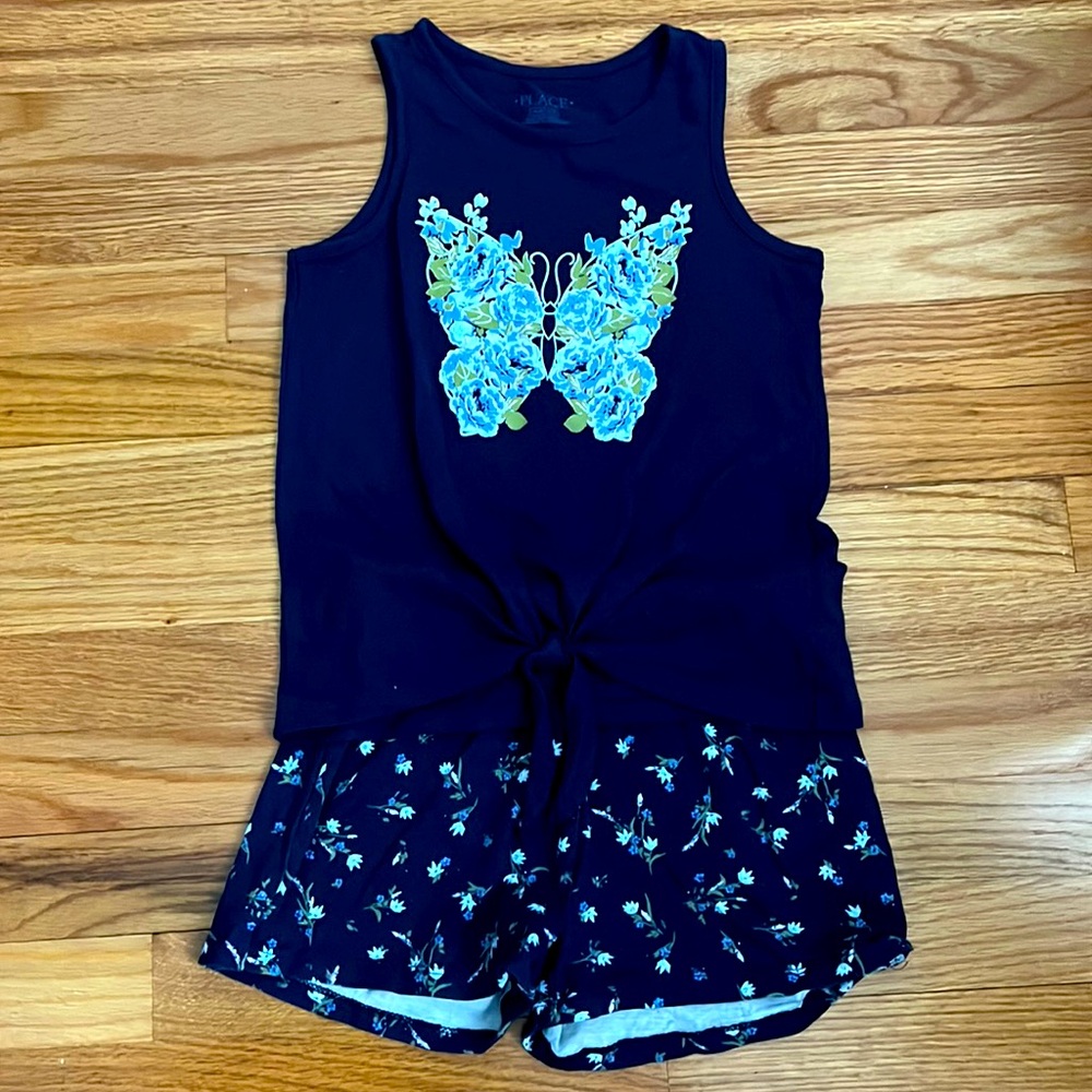 The Children’s Place Floral Butterfly Tank Top & Shorts Set